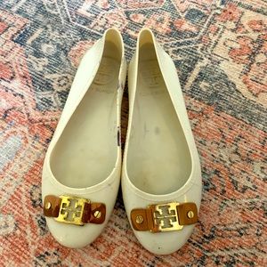Tory Burch cream jelly flats